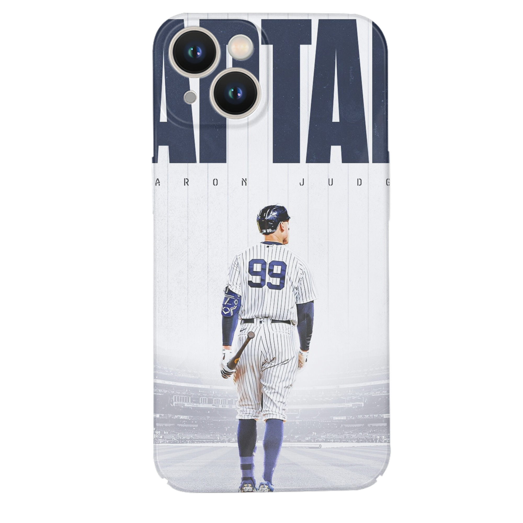 Aaron Judge Yankees Captain IPhone 14 Series Full-Cover Hard Case – Shockproof With Raised Camera Protection – Precise Cutouts, Wireless Charging Compatible – Durable, Anti-Yellowing, Easy To Clean